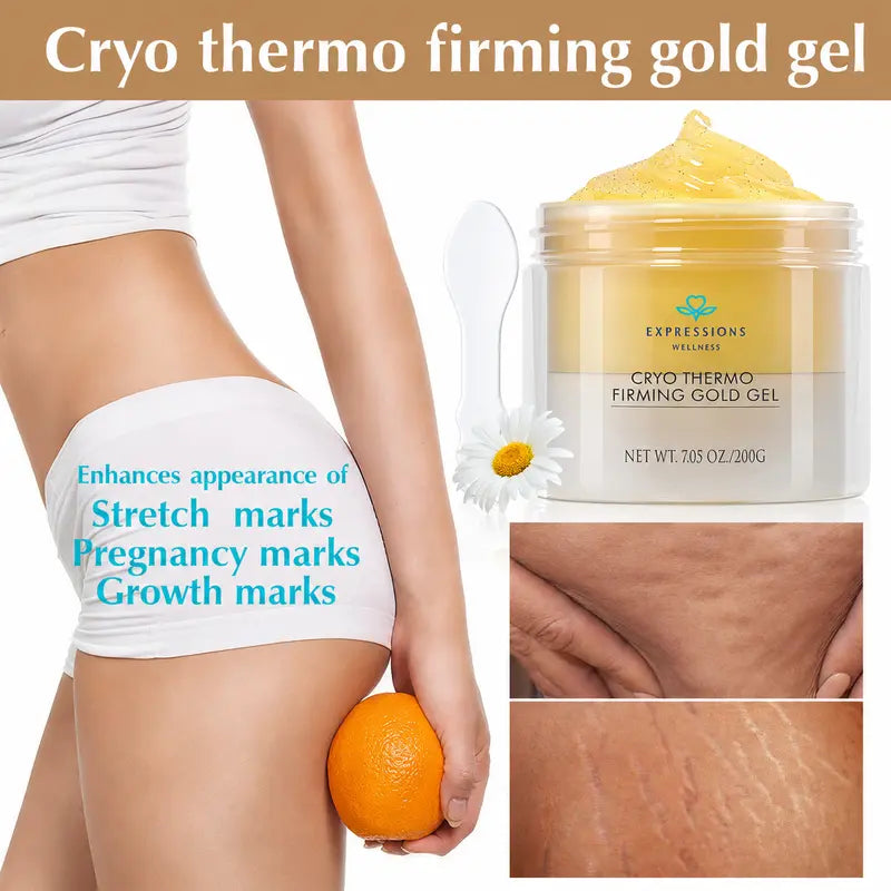 15-Day Fast-Acting Anti-Cellulite Gold Gel – Sculpting & Tightening Body Firming Cream for Legs, Belly & Arms